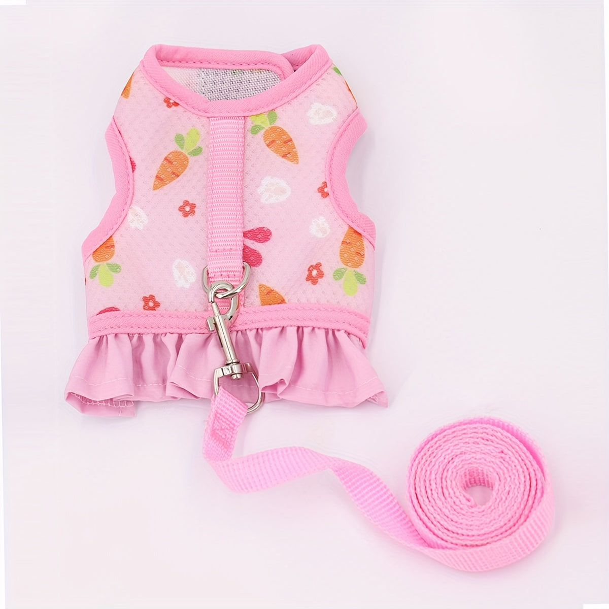 Breathable Mesh Bunny Harness with Fruit Print