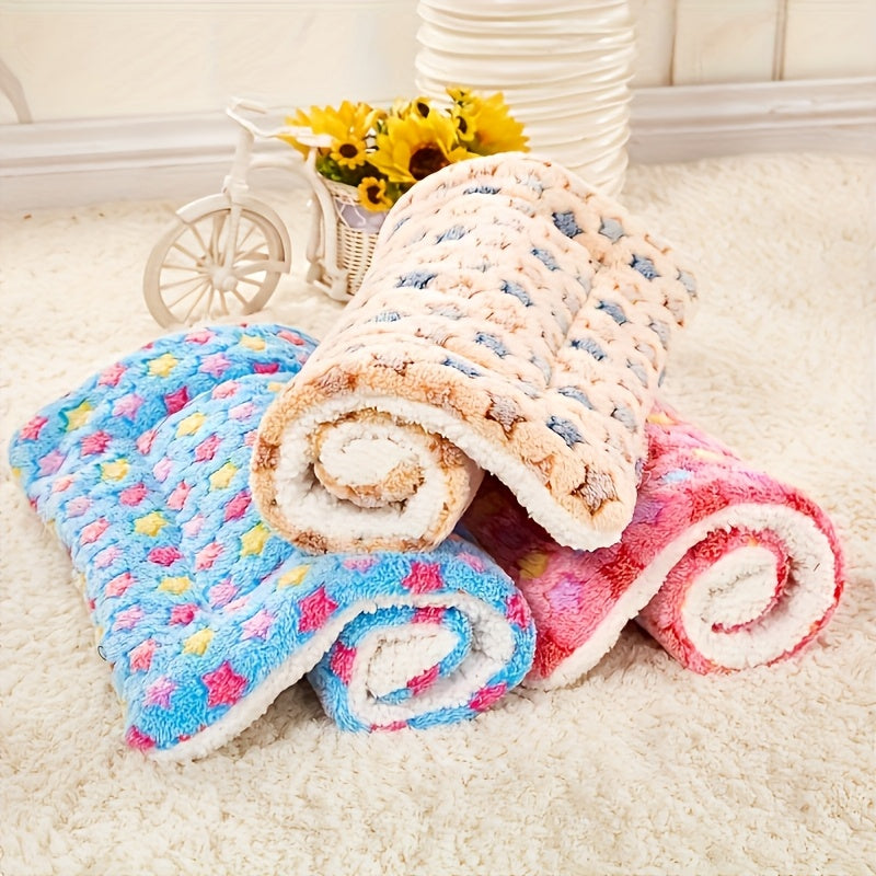 3pcs Pet Bed Set, Non-Skid Bottom, Polyester Fiber Fill, Soft Plush Cat Mat for Small Cats and Dogs, Cozy Pet Cushions for Indoor Use