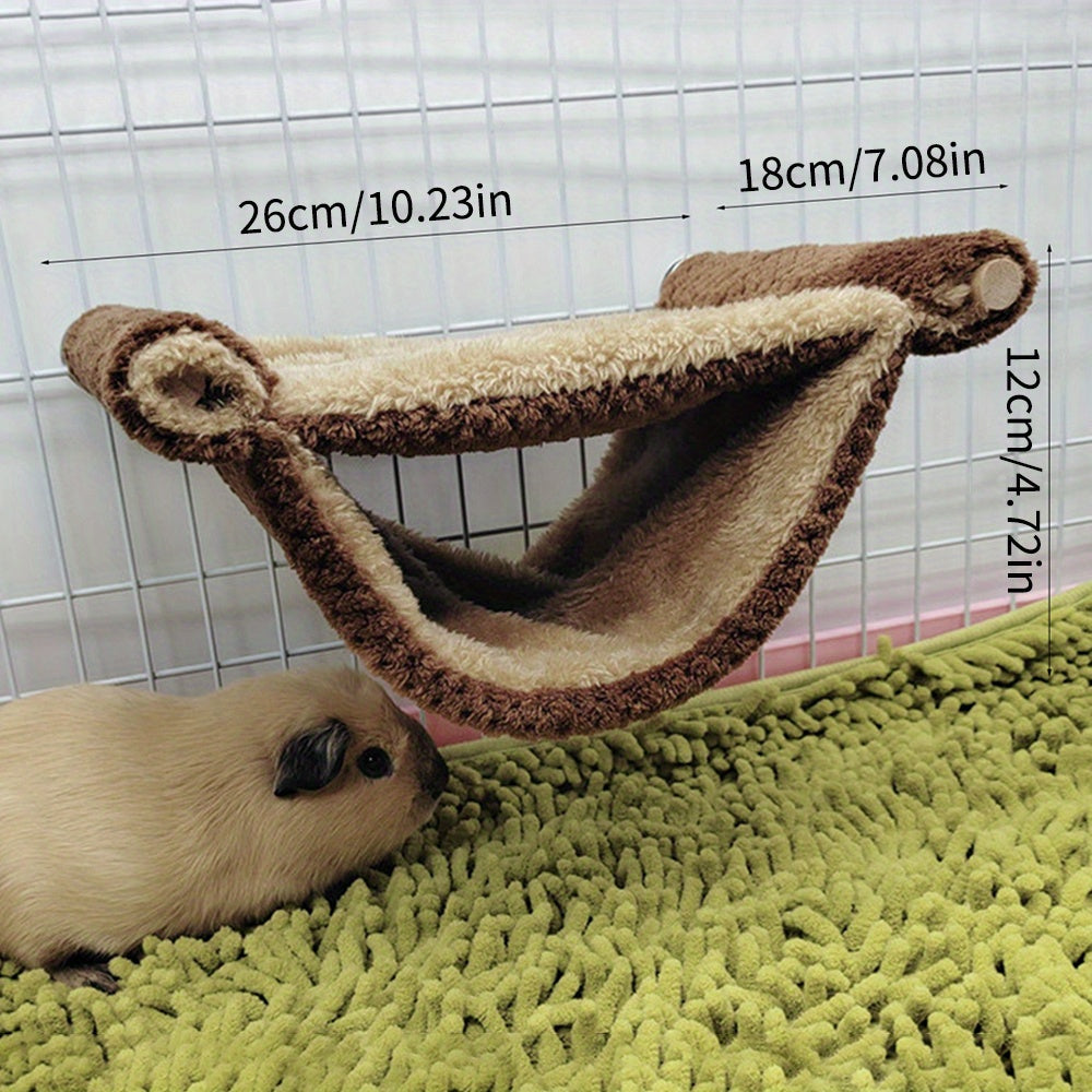 Double Layer Winter Warm Rat Hammock - Cozy Hanging Nest Bed for Guinea, Rats, And Chinchillas - Cage Accessories for Small Pets