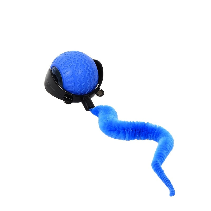 Interactive LED Light-Up Toy Ball for Cats and Dogs - Rechargeable USB, 3 Exercise Modes (Blue Light, Purple Light, Green Light), Durable Striped Plastic Shell, Fun Novelty Pet Toy for Small to Medium Breeds, Cat Toys for Ind
