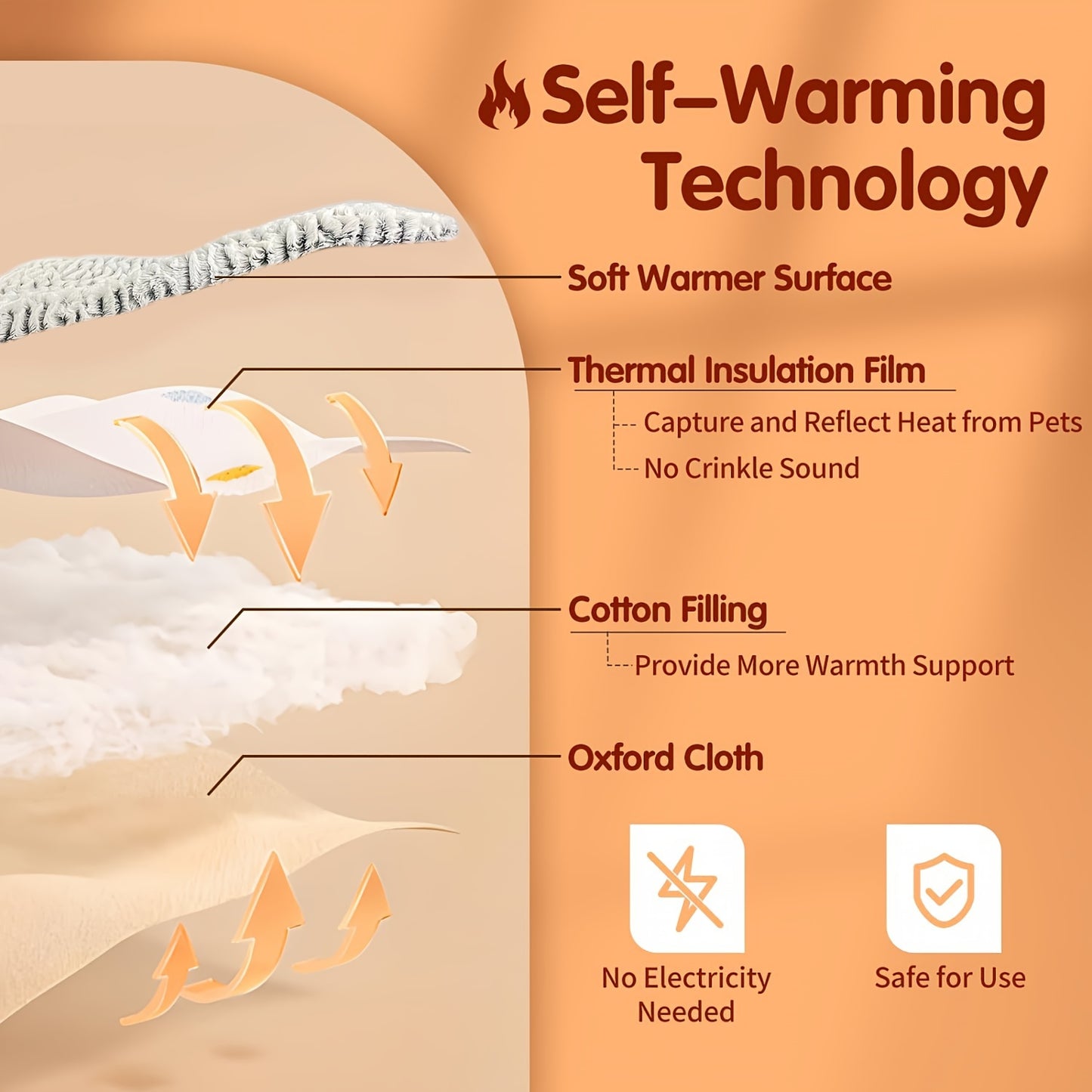 Self Heating Dog Cat Pad Self Warming Cat Bed Thermal Dog Cat Mat For Outdoor And Indoor Large Kittens Small Puppy Pets