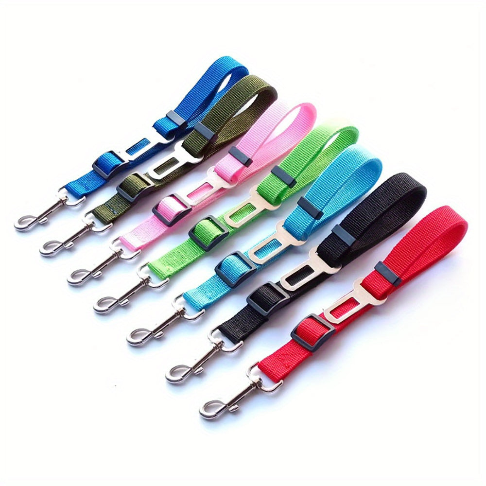Retractable Dog Seat Belt for Safe Car Travel - Adjustable, Comfortable Harness and Leash - Ideal for Securing Pets on the Move