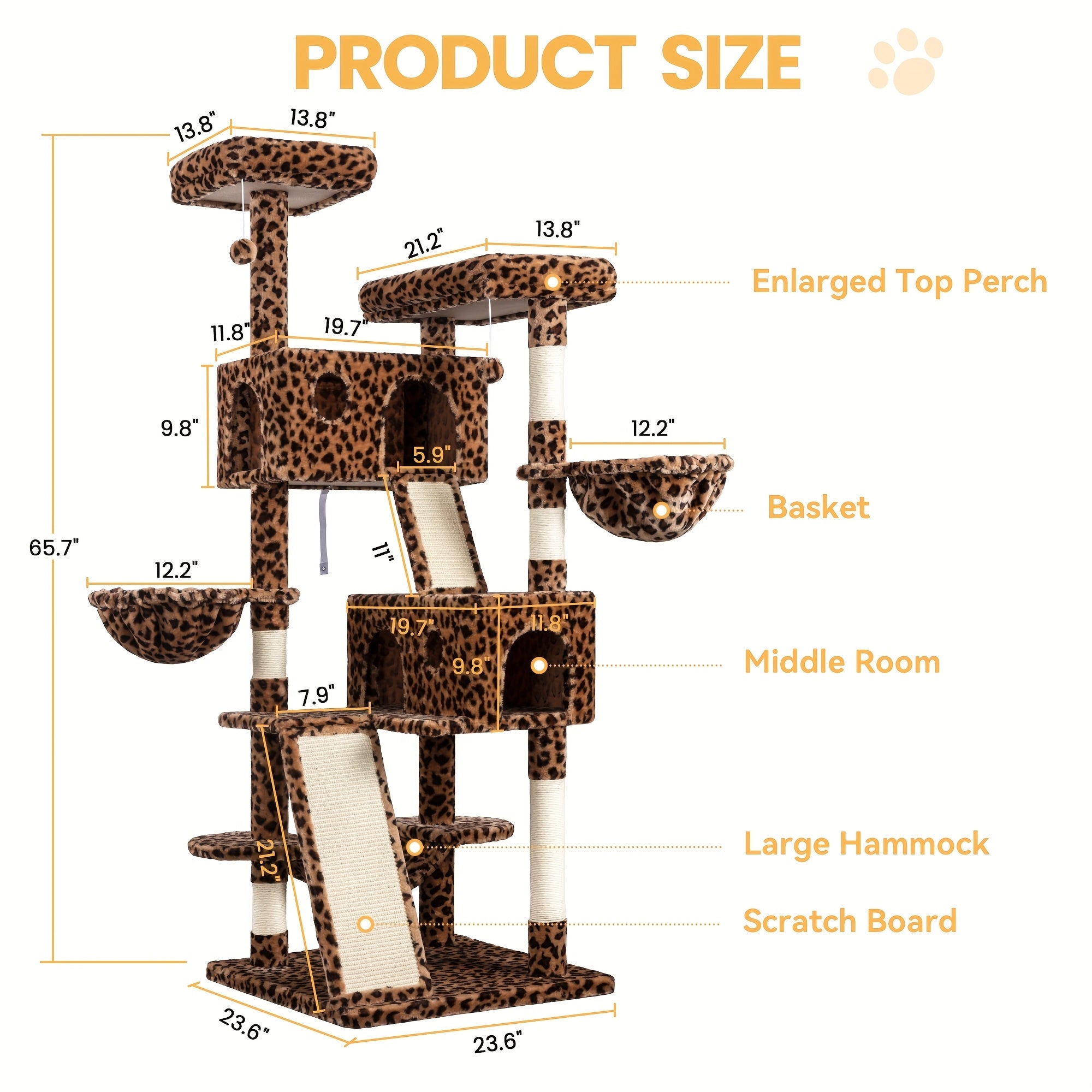 Multi-Level Cat Tree Tower for Indoor Cats