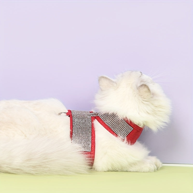 No Pull Pet Harness For Dogs, Bling Rhinestone Soft Dog Harness, Escape Proof Dog Vest Harness For Outdoor Walking Jogging