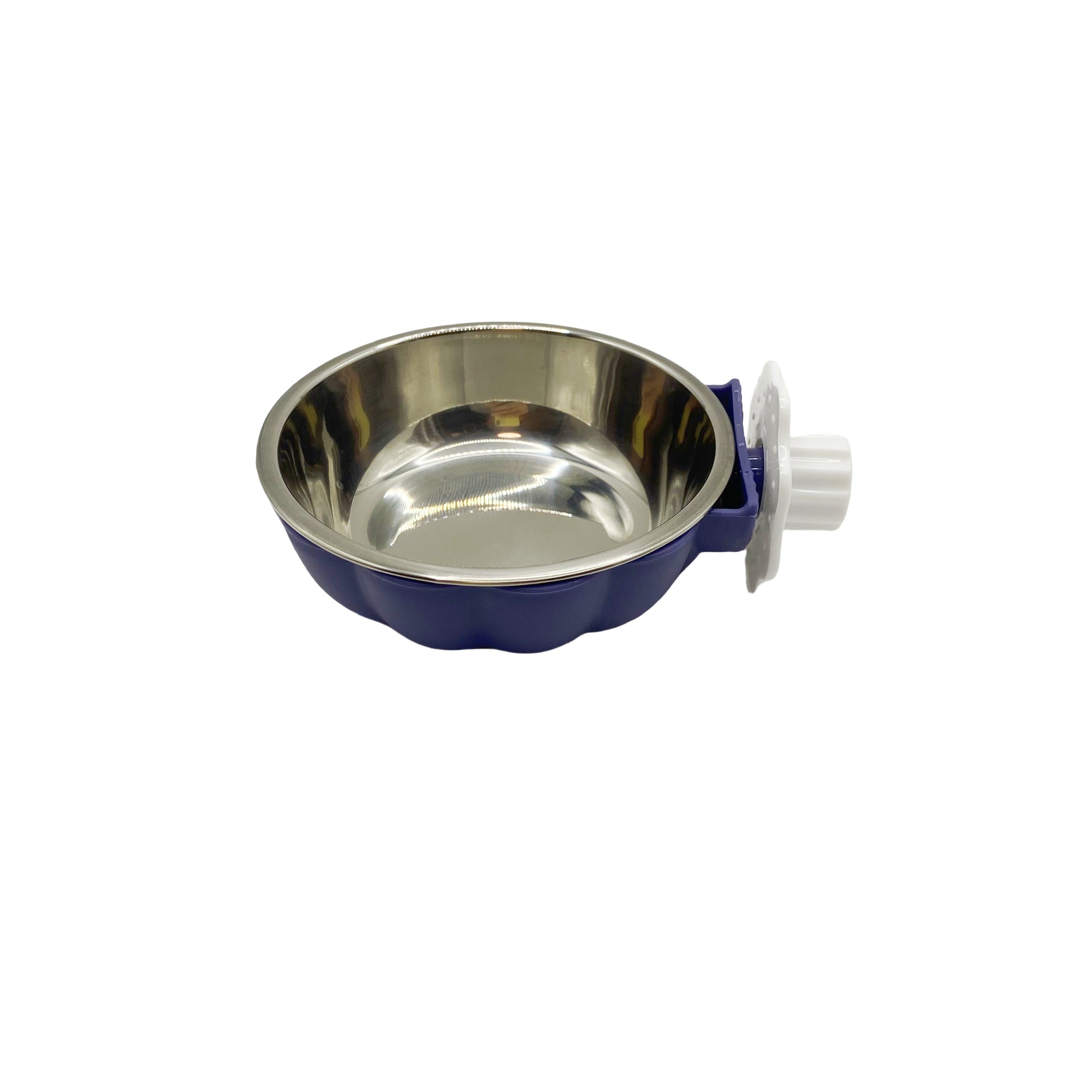 Pumpkin Shaped Stainless Steel 1pc Hanging Pet Food Bowl - Movable And Lifting Carrier Bowl For Rabbit, Mouse, Hamster, Bird, Squirrel, Cat - Pet Feeding Supplies