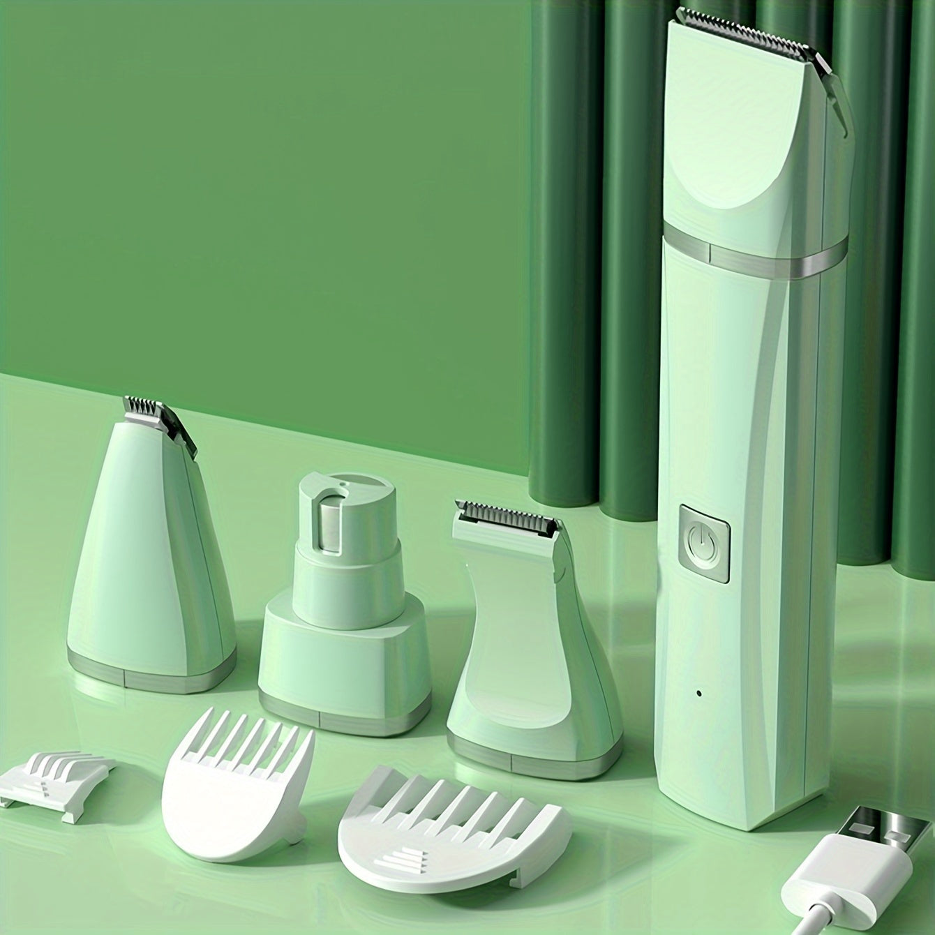4 In 1 USB Rechargeable Dog Hair Clippers For Grooming, Electric Dog Nail Trimmers, Foot Hair Shaver, Pet Grooming Tool For Dogs & Cats