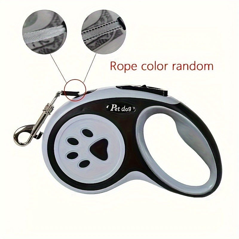 Durable Nylon Retractable Dog Leash With One-Button Control, Great For Outdoor Walks & Travel With Small And Medium Pets