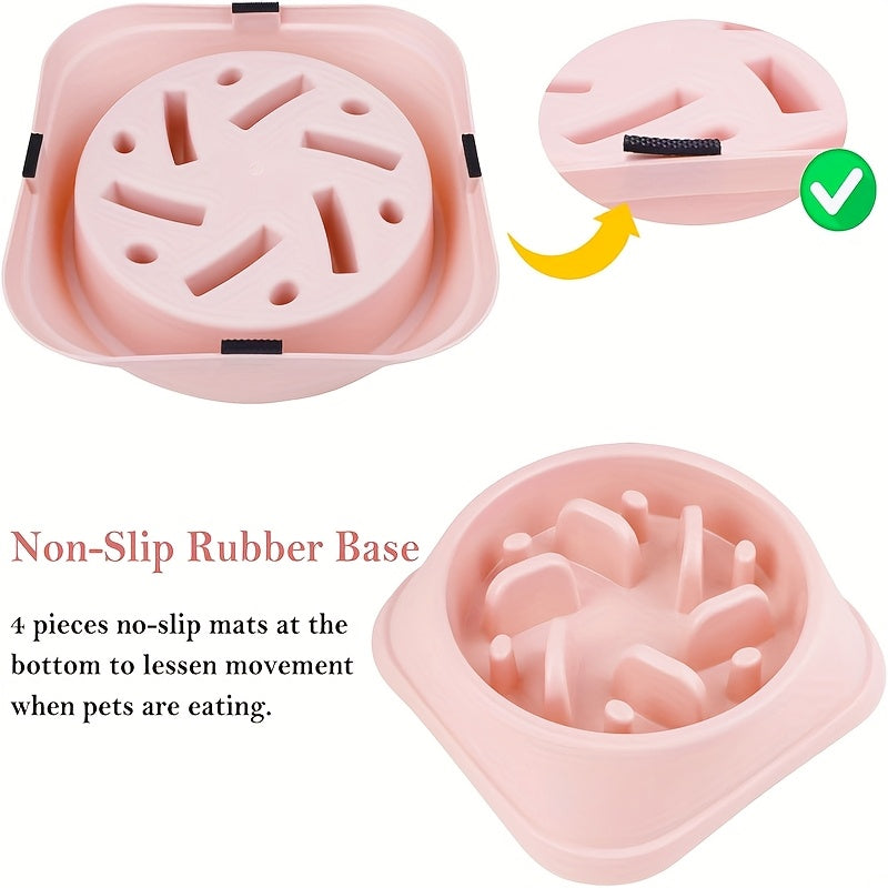 Slow Feeder Dog Bowl 3-Pack Set - Non-Slip Durable Bowls for Small Medium Large Dogs, Anti-Choking Puzzle Design, Easy to Clean Pet Feeding Dishes for Better Digestion & Mental Stimulation