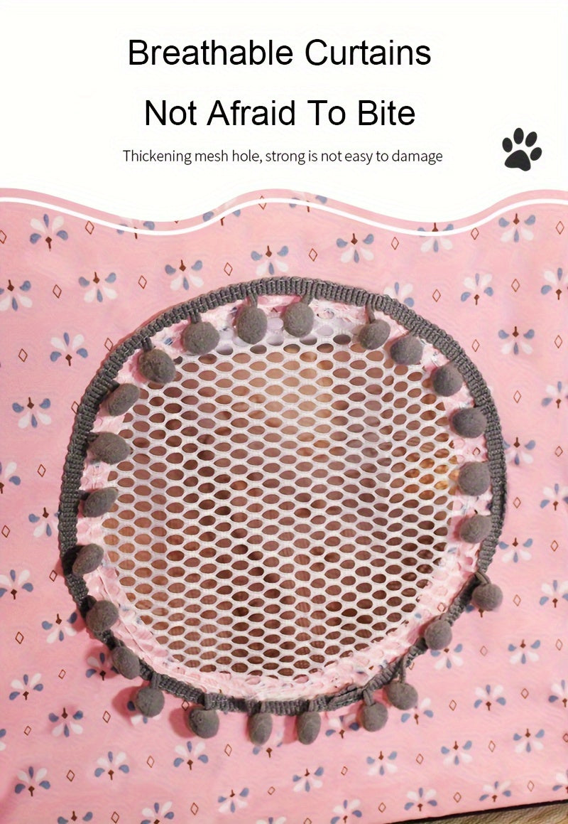 1pc Semi-enclosed Pet Floral Tent, Cute Cooling Pet Bed, Comfortable All Seasons Universal Cat Nest