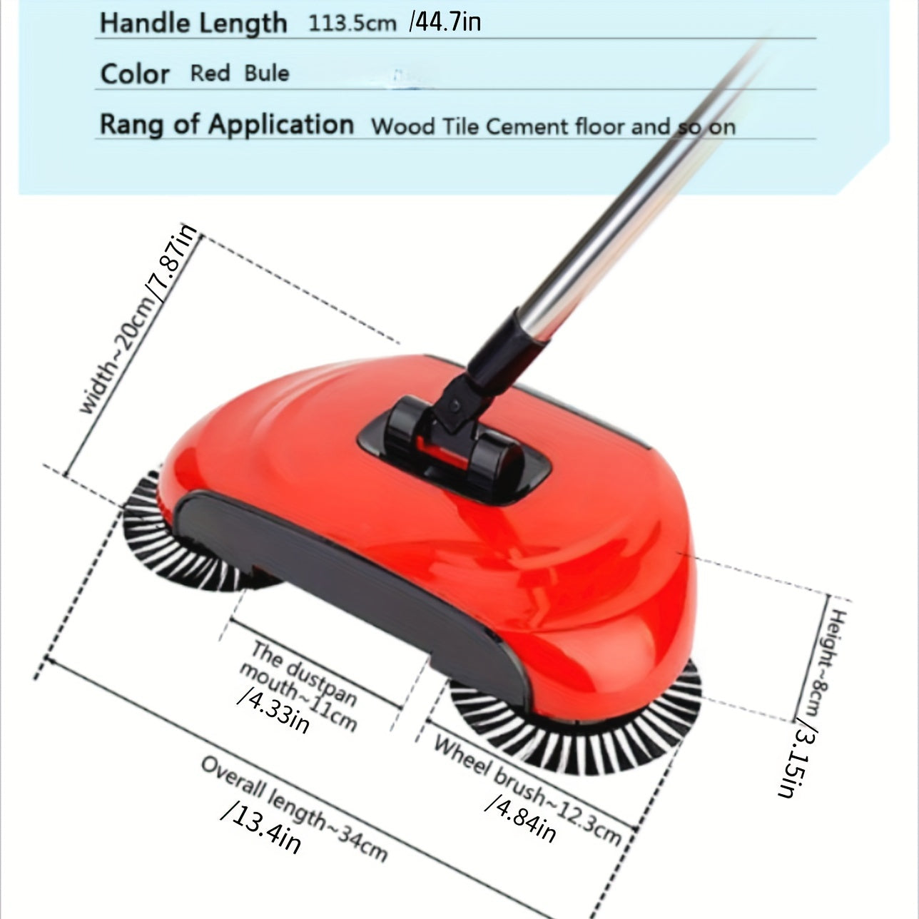 1set, 3 In 1 Multifunctional Hand Push Sweeper, Vacuum Cleaner, Hand Push Sweeping And Moping Machine, To Remove Garbage, Pet Hair And Dust, Dry And Wet Use, Suitable For Hardwood Ceramic Tiles, With 1/2/5/10 Cloth, Cleaning