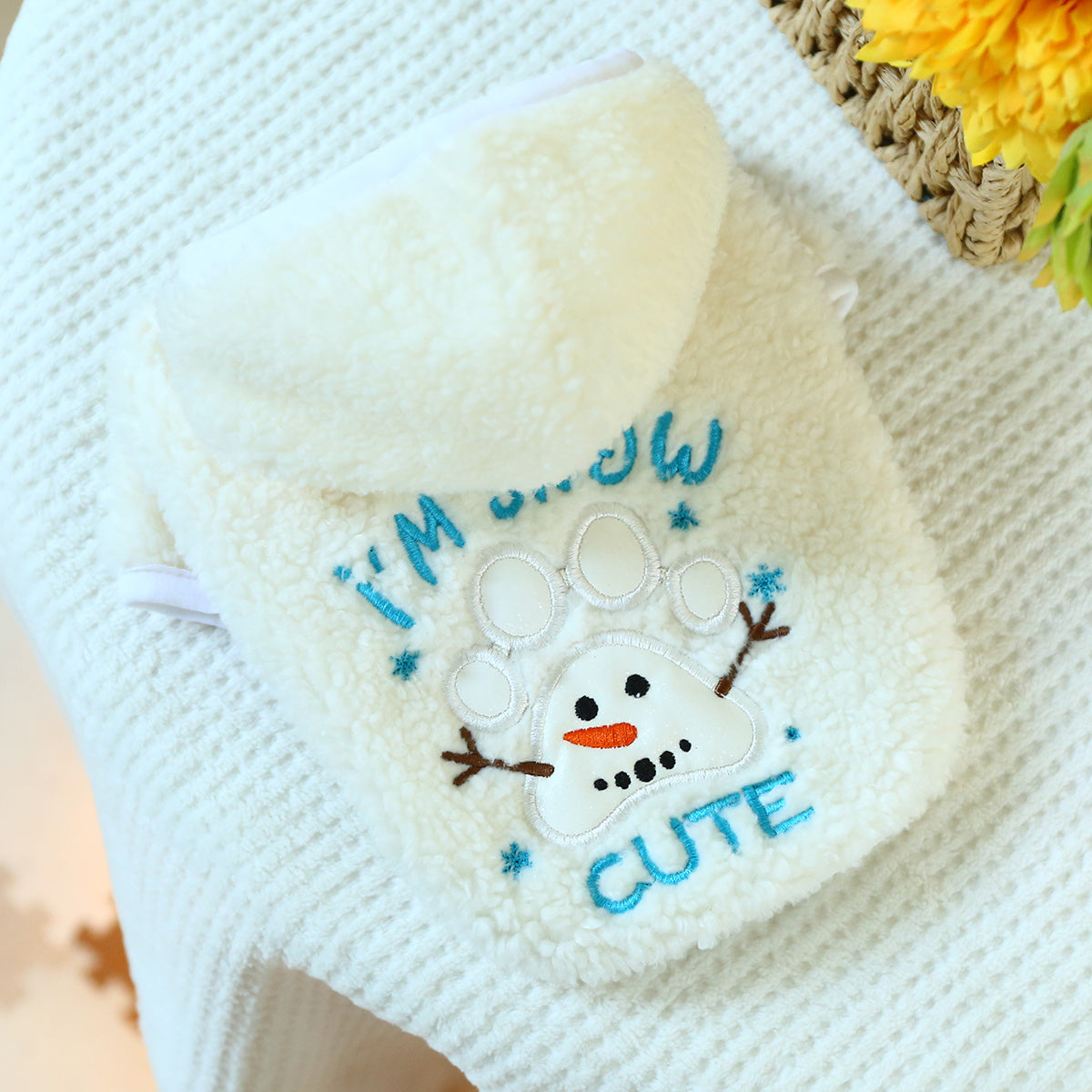 Cozy Fleece Christmas Dog Sweater - Festive Pet Apparel for Small Breeds, Warm & Comfortable Autumn/Winter Outfit