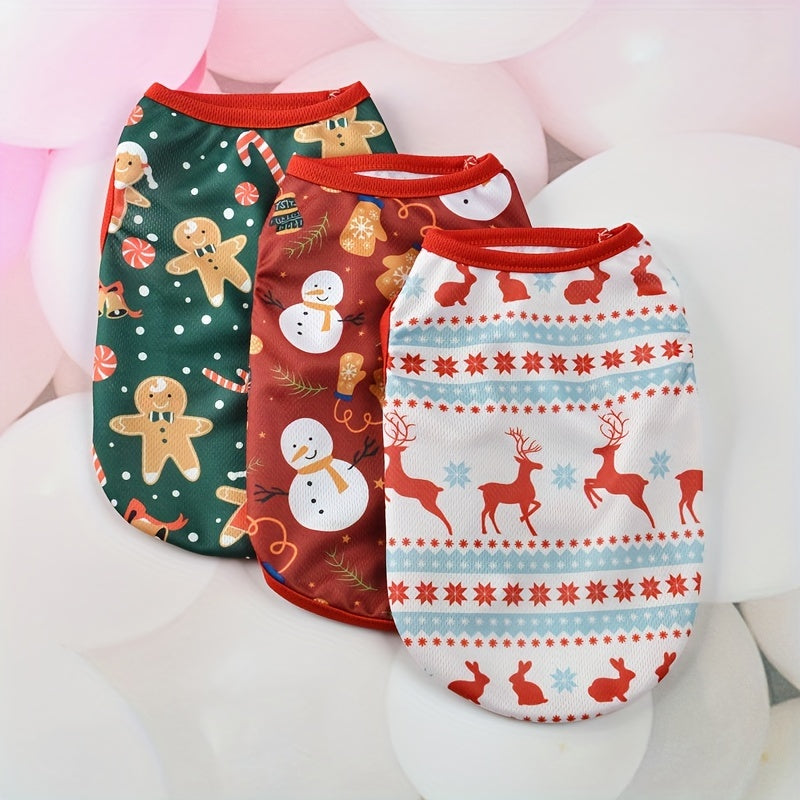 Adorable Holiday Pet Shirt - Christmas Shirts for Small, Cute Dogs and Cats, Festive Clothing Gifts for Pets
