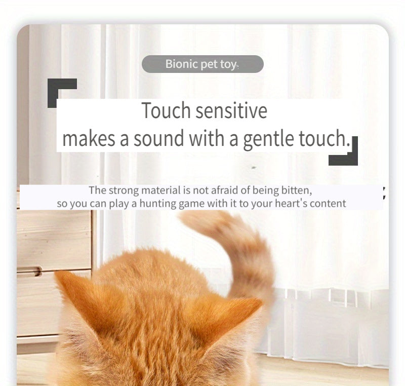 Interactive Plush Bird Cat Toy with Self-Raising Sound, Includes Pet Herb - Non-Electric Fabric Pet Toy, Simulated, TikTok