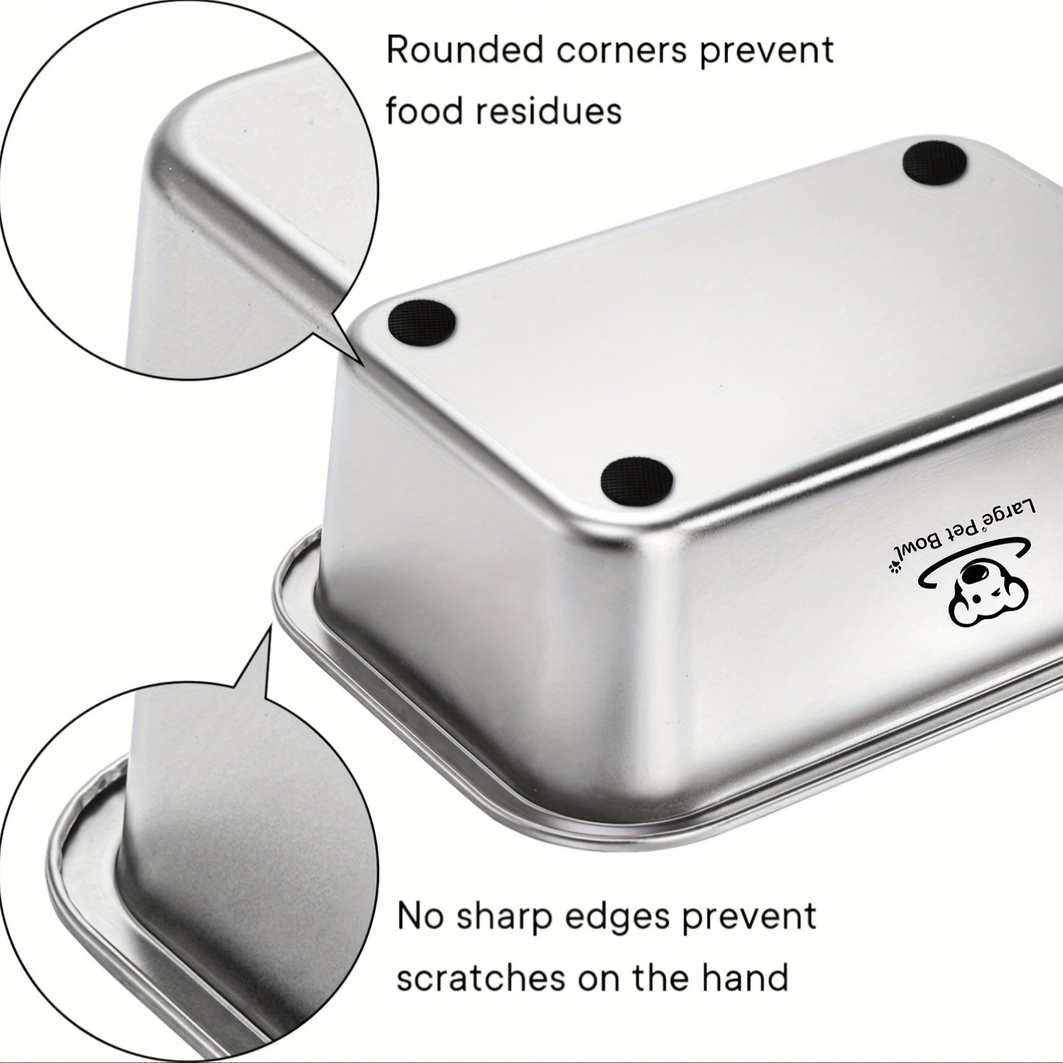 2-Pack Misofog Stainless Steel Dog Bowls for Large Dogs - 2.65 Gallon High Capacity Extra Large Food & Water Bowls with Non-Slip Rubber Base, Durable Easy-Clean Design for Hardwood & Tile Floors, Pet Feeding Essentials, Moder