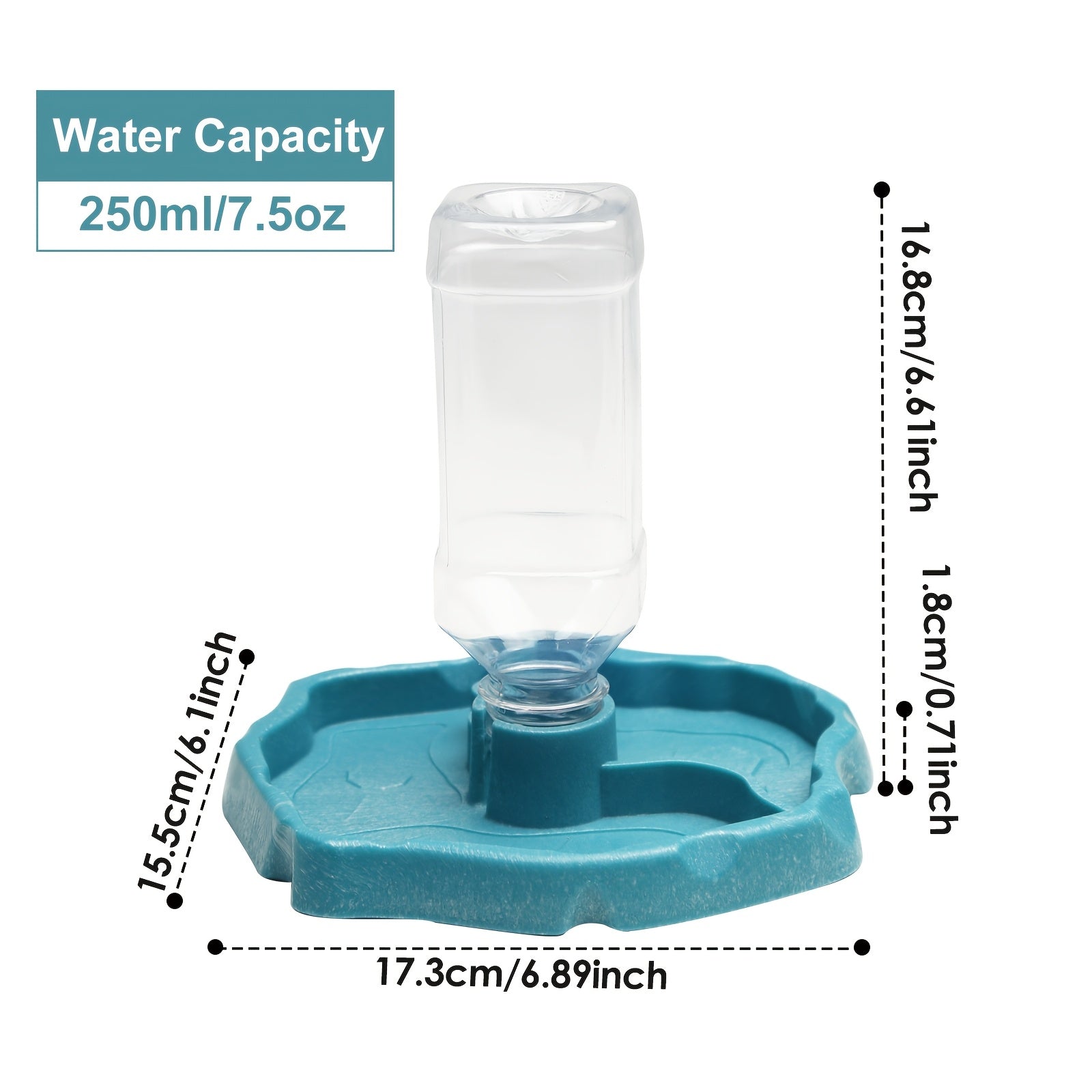 2-in-1 Small Pet Feeding & Watering Bottle - Durable PP Material, Ideal for Rabbits, Hamsters, Chicks, Kittens, and Turtles - Green with Clear Plastic Dispenser