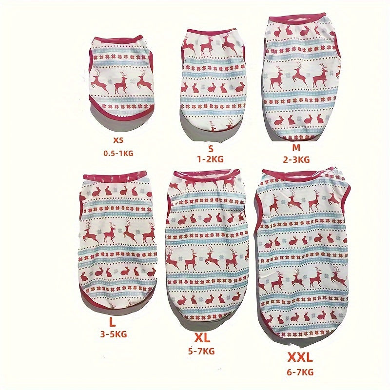 Adorable Holiday Pet Shirt - Christmas Shirts for Small, Cute Dogs and Cats, Festive Clothing Gifts for Pets