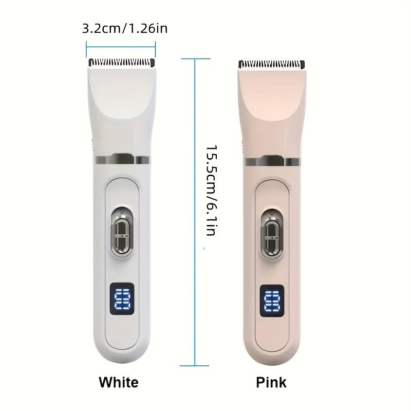 Rechargeable Pet Grooming Clipper Kit, Electric Dog Hair Trimmer with Multiple Attachments and Cleaning Brush