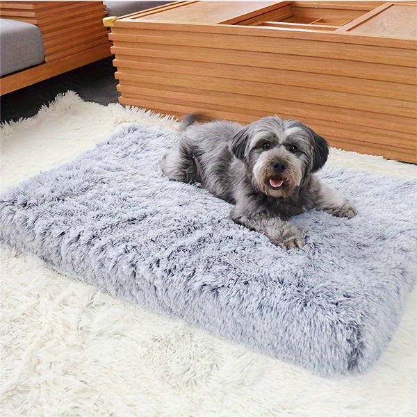 1pc Plush Rectangular Dog Bed