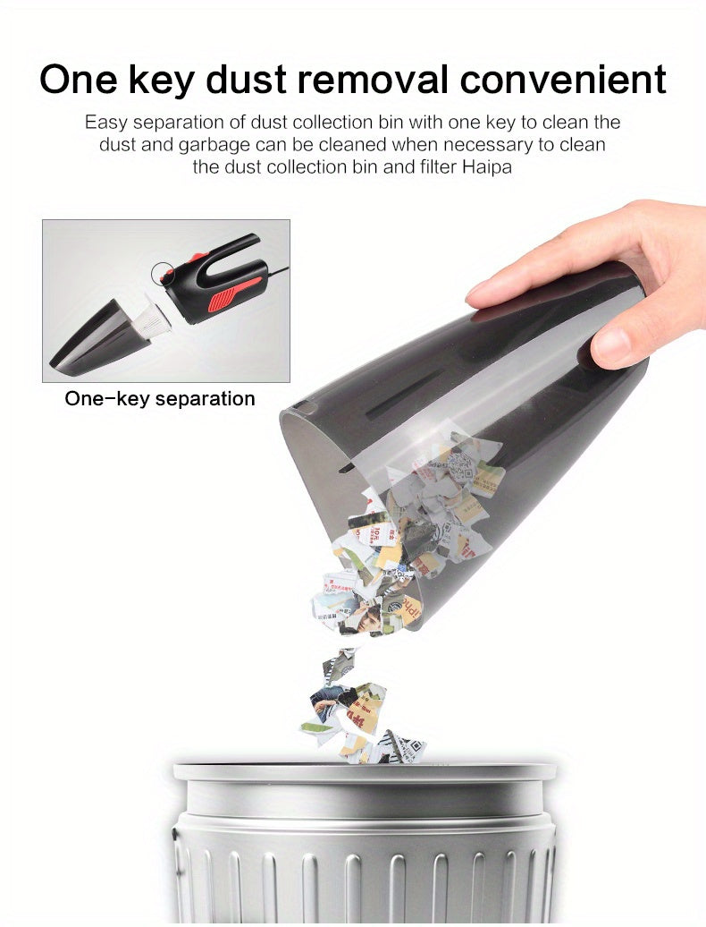 Mini Handheld High-Power Car Vacuum Cleaner, Car Dust Removal And Cleaning Products, Easy-To-Clean Pet, Handheld Vacuum Cleaner, Car Vacuum Cleaner, Without Battery