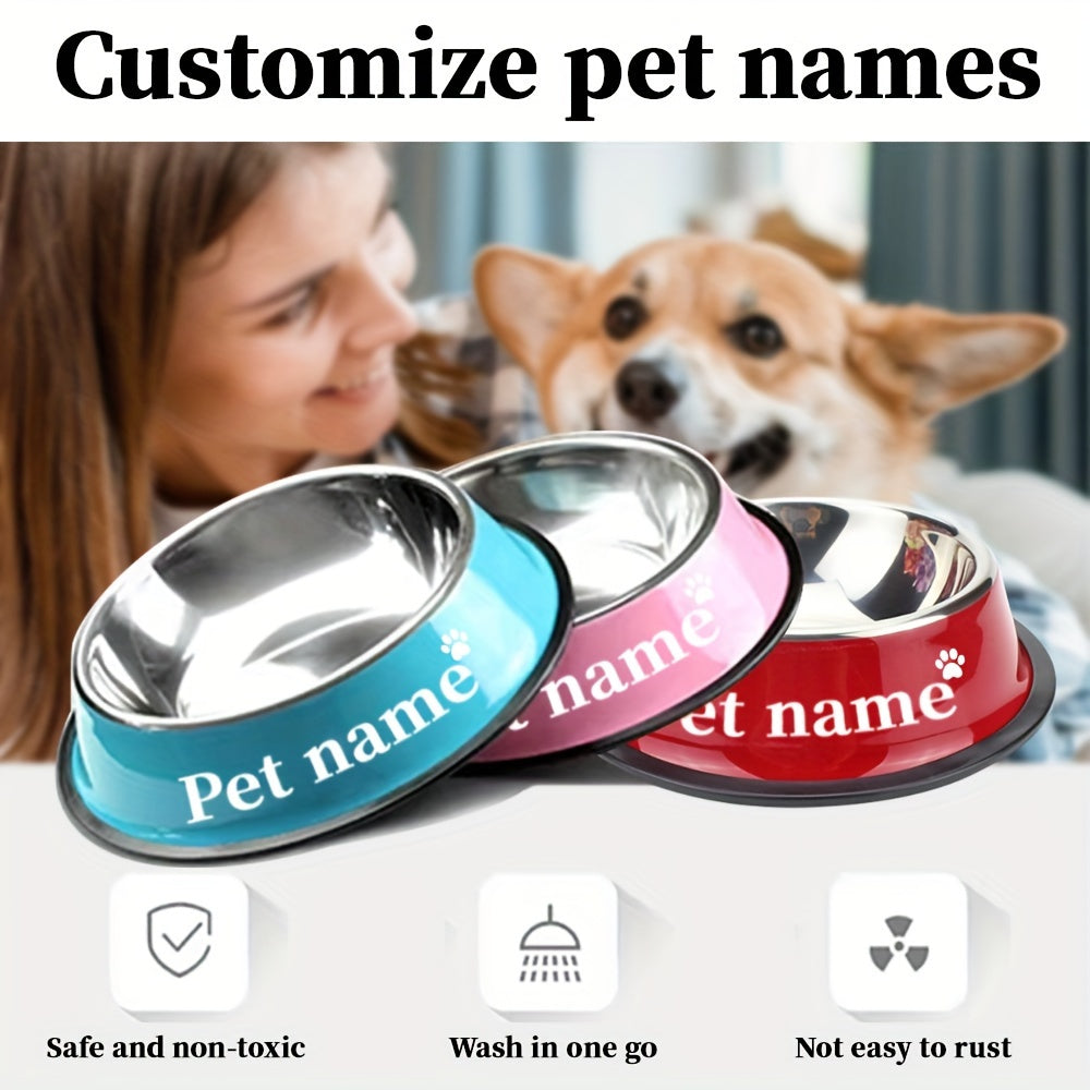 Pawfect Pets Stainless Steel Pet Bowl - Durable, Non-Slip, Spill-Proof, and Easy-to-Clean Dog & Cat Feeder for Food and Water - Personalized Memorial Gift with Custom Engraving for Pet Lovers