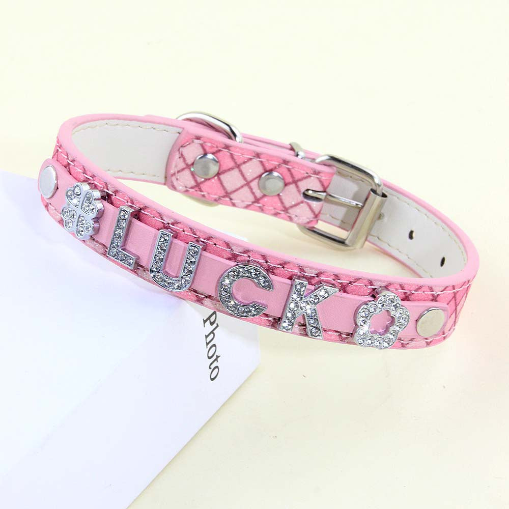 Personalized Small Dogs Chihuahua Collar with Bling Rhinestone Puppy Dog Collars Custom Cat Necklace Free Name Charms Pet Accessories