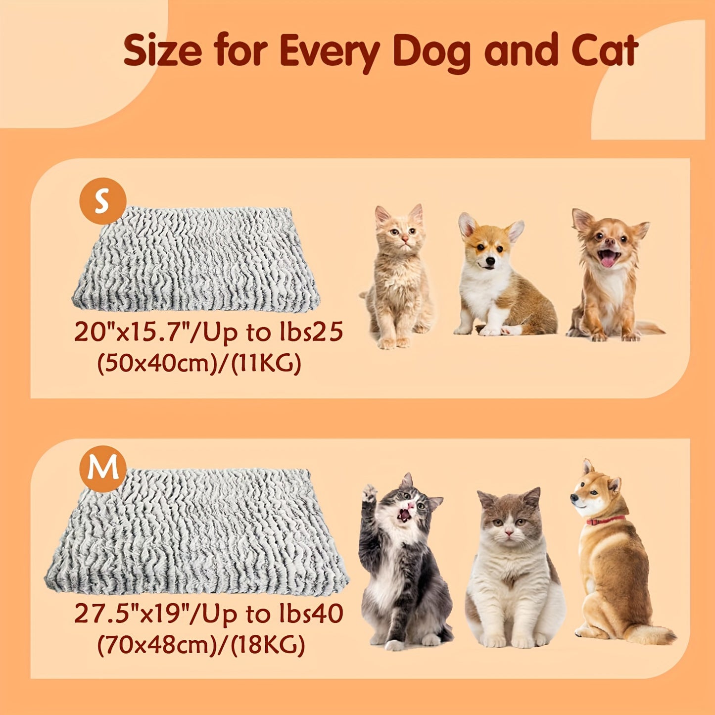 Self Heating Dog Cat Pad Self Warming Cat Bed Thermal Dog Cat Mat For Outdoor And Indoor Large Kittens Small Puppy Pets