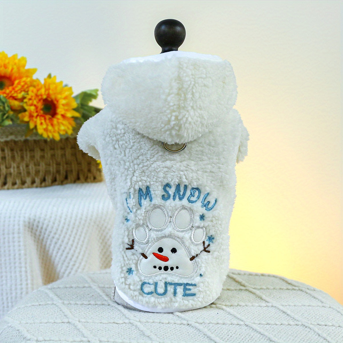 Cozy Fleece Christmas Dog Sweater - Festive Pet Apparel for Small Breeds, Warm & Comfortable Autumn/Winter Outfit