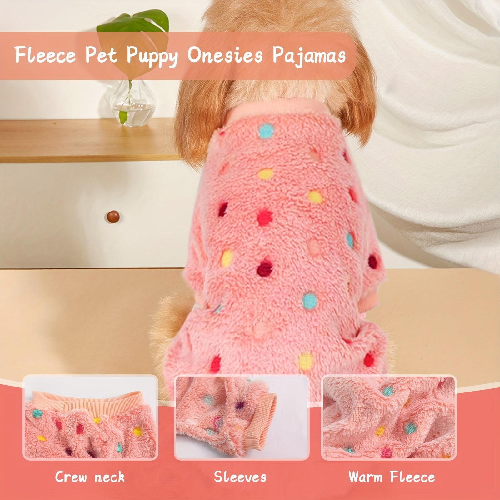 Extra Small Dog Pajamas, Soft & Stretchy 4 Legs Dog Sweater Jumpsuit, Cute Fall Winter Dog Onesies Pet Apparel Outfits for Chihuahua Yorkie