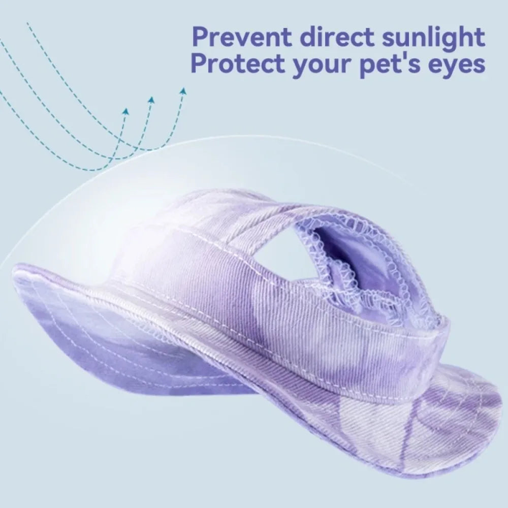 Pet Hats Cat Hat with Ear Holes Sunscreen Baseball Cap for Large Medium Small Dogs Summer Cat Cap Sun Hat Outdoor Hiking Hat