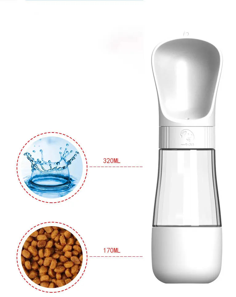 Two-in-one feeding and drinking pet water cup portable travel outdoor drinking fountain dog water cup kettle outdoor supplies