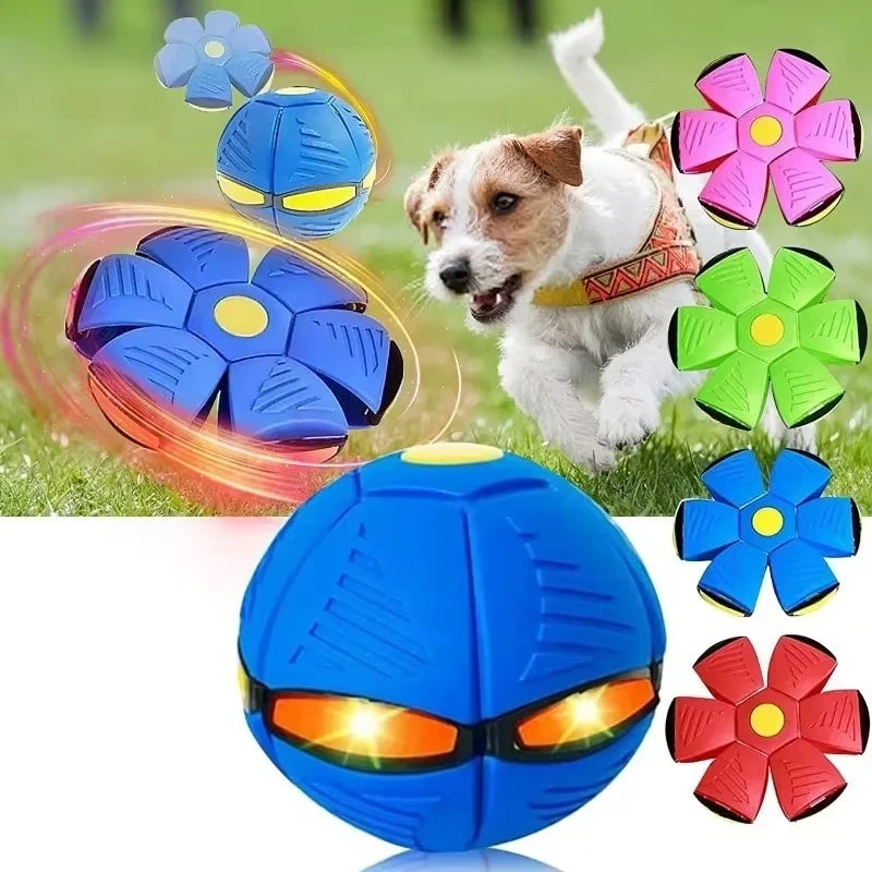 Magic Flying Saucer Ball Bouncy Stomp Ball Puzzle Pet Children's Toys Indoor Outdoor Decompression Transformation Sports Balls
