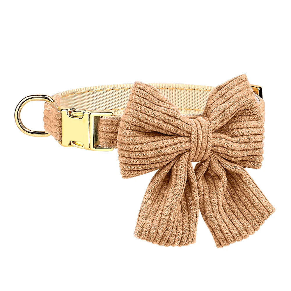 3PCS Dog Collar Harness Leash Set Breathable Dog Harnesses Soft Velvet Puppy Necklace With Bowknot Pet Walking Rope For Dogs Pug