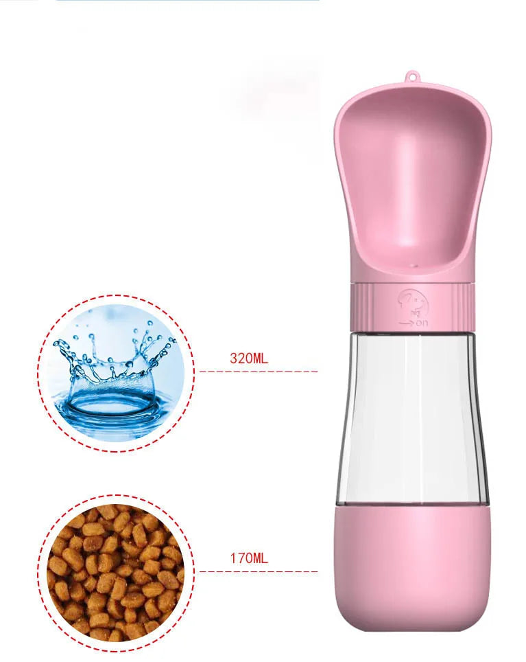 Two-in-one feeding and drinking pet water cup portable travel outdoor drinking fountain dog water cup kettle outdoor supplies