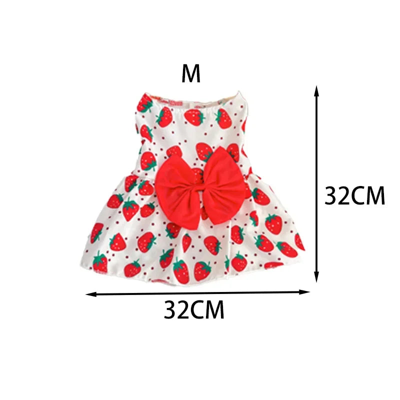 Puppy Skirt Spring Summer Dog Princess Dress Pet Skirt Cute Dog Dress Bow Lace for Small Medium Puppy Poodle Chihuahua Dog Cloth