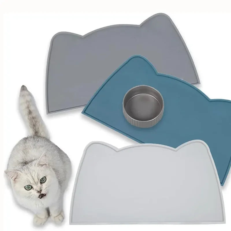 Non-slip For Dogs Water Feeding Dog Accessories Waterproof Watering Supplies Silicone Food Mat Pet Cats Feeders Pets Products