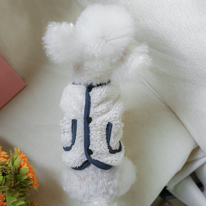 Autumn Winter Dog Clothes Small Dogs Coat Fashion Flower Cat Pet Costume Dog Warm Jacket Chihuahua Bichon Yorkie Plush Dog Vest