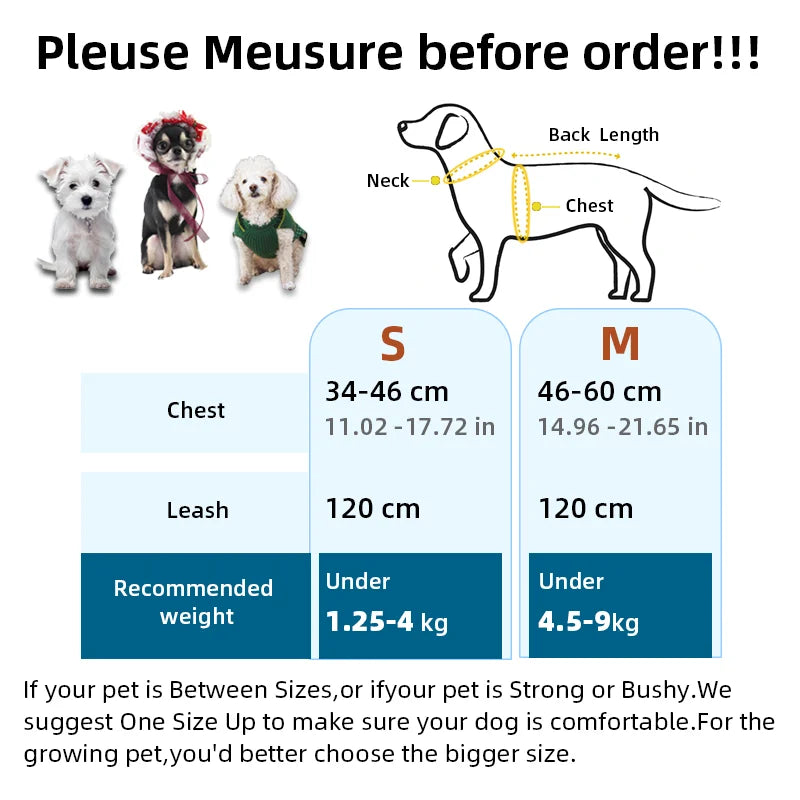 Pet Dog Harness No Pull Breathable Small Dog Harness and Leash Set Adjustable Chihuahua Pet Accessories Harness for Puppies