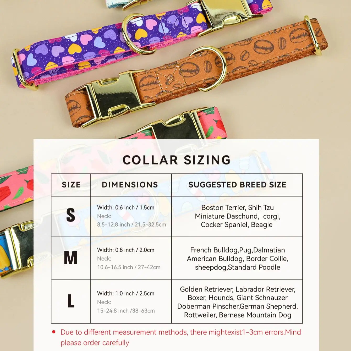 Valentine's Day and New Year Gifts For Medium Dog And Small Dog  Cute Pet Collar Double Sided Printed Pet Dog And Cat Collar