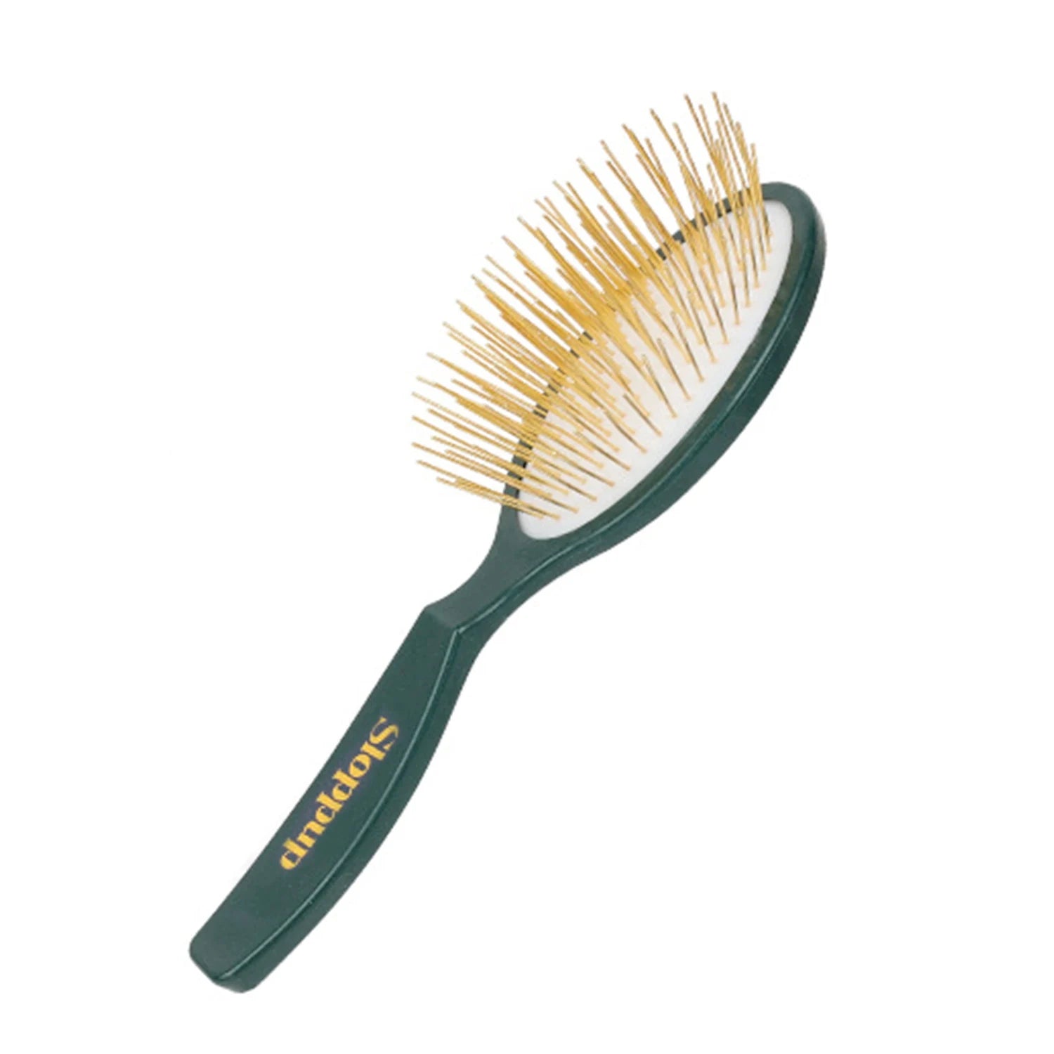 Pet Grooming Detangler Pin Dog Brush for Shedding & Removing Loose Fur, Lightweight ABS with Gold Plated Pins for Long Hair