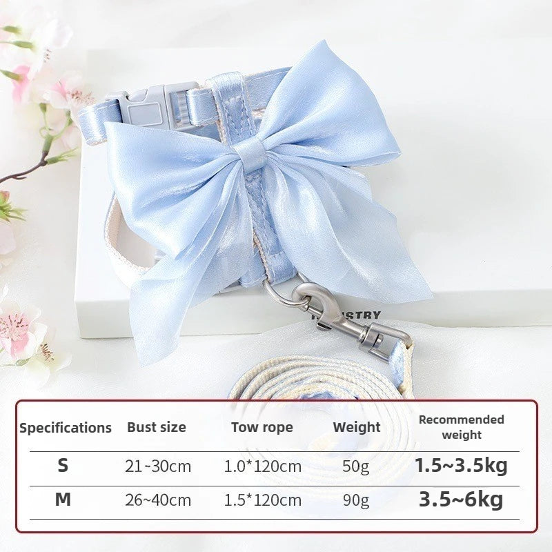 Adjustable Pet Harness with Traction Rope for Cat Kitten Puppy Rabbit Ferret Cute Cat Harness Leash Cat Harness Leash forWalking