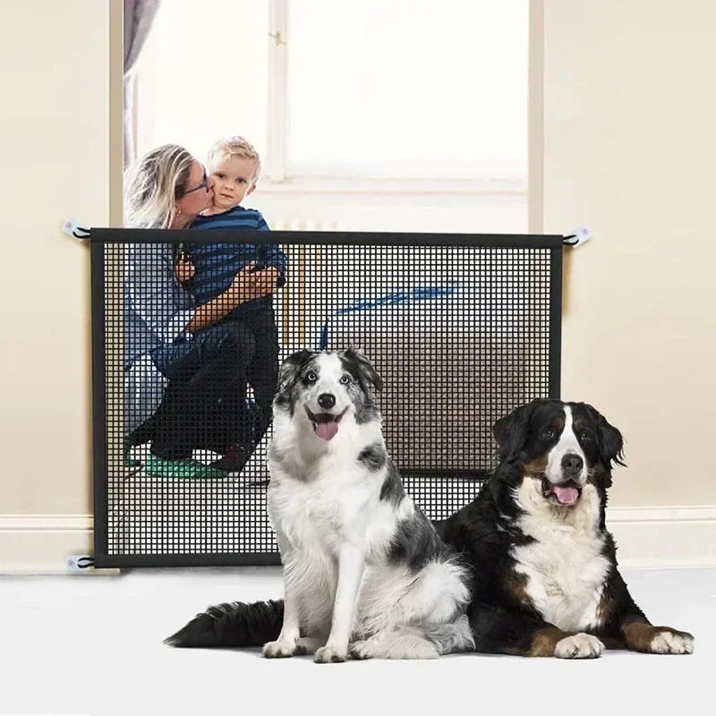 1Set Pet Barrier Fences Mesh Dog Gate Folding Stairs Entrance Separation Guard Portable Breathable Children Safety Playpen