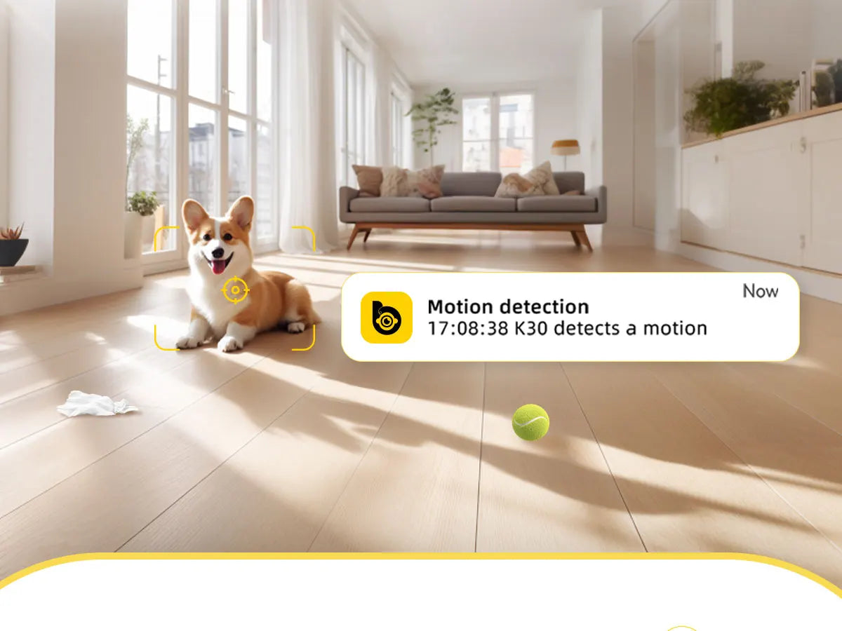 Boykeep 2K Pet Dog Camera with Phone App, 5G/2.4GHz WiFi Indoor Security Baby Camera, 360° Pan & Tilt, 2-Way Audio, Night Vision