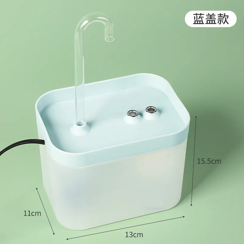 Ultra-Quiet Pet Water Fountain Auto Filter USB Electric Cat Dog Water Dispenser&Burnout Prevention Pump 1.5L Recirculate Filtrin