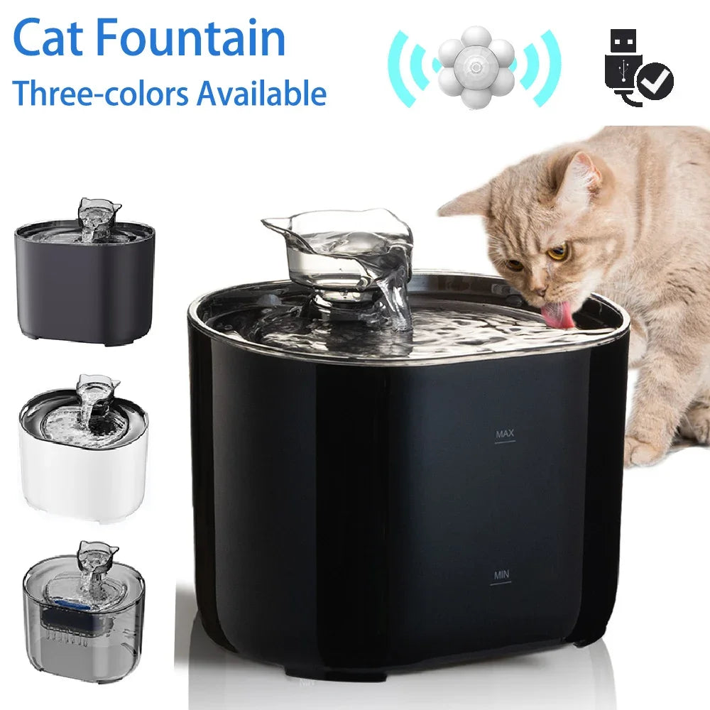 Cat Fountain Pets Water Fountain Cats Dispenser Auto Filter USB Electric Mute Cat Drinker Bowl Recirculate Filtring Drinker
