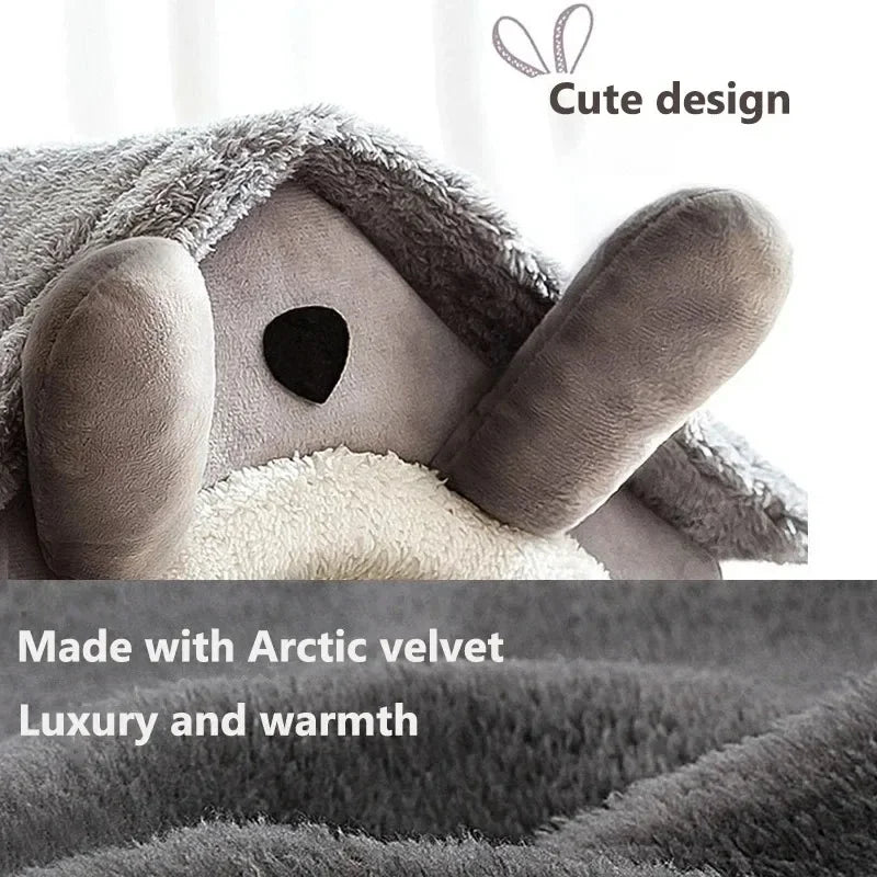 Casa de perro cálida para interiores, cama suave para mascotas, tienda de campaña, caseta para perros, cama para gatos, cojín extraíble y lavable, adecuada para las cuatro estaciones, universal