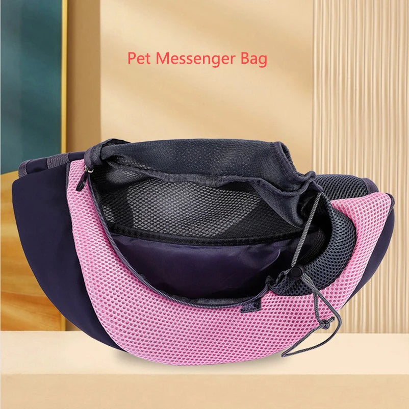 Popular pet backpack pet crossbody bag portable thickened material comfortable and breathable cat and dog pet supplies