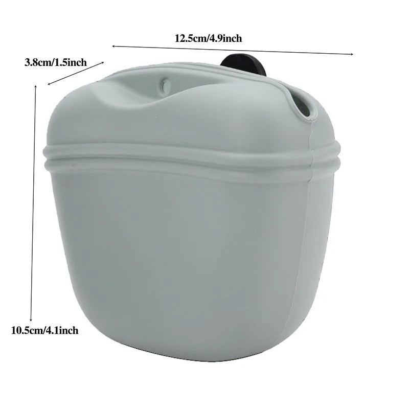Silicone Dog Treat Bag Outdoor Feeder Puppy Snack Pouch Food Reward Storage Bag Pet Portable Dog Training Waist Bag