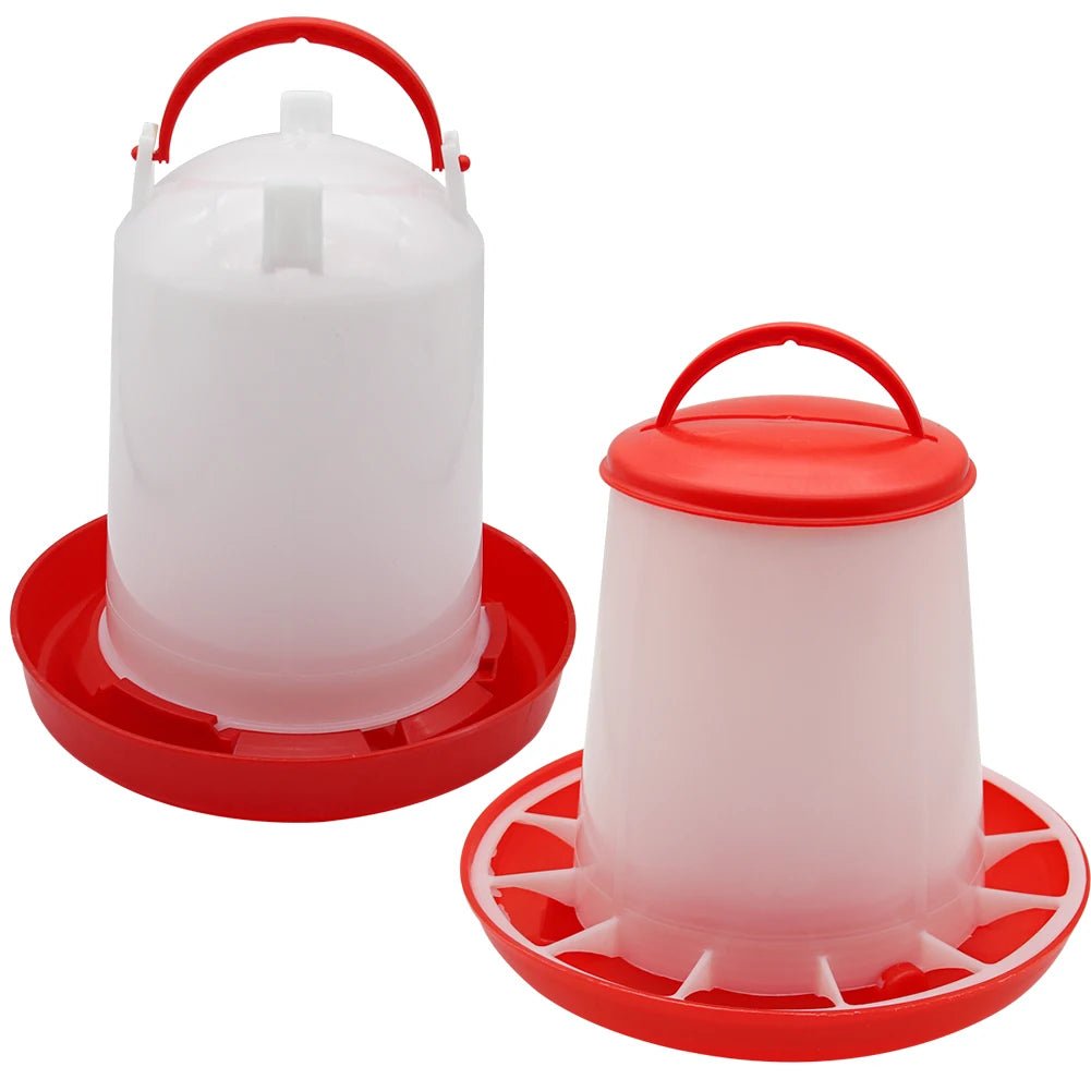 Plastic 1.5Kg/3Kg Chicken Feeder & Chicken Drinker Farm Animal Poultry Automatic Feeding Supplies Chicken Feed and Water Bucket