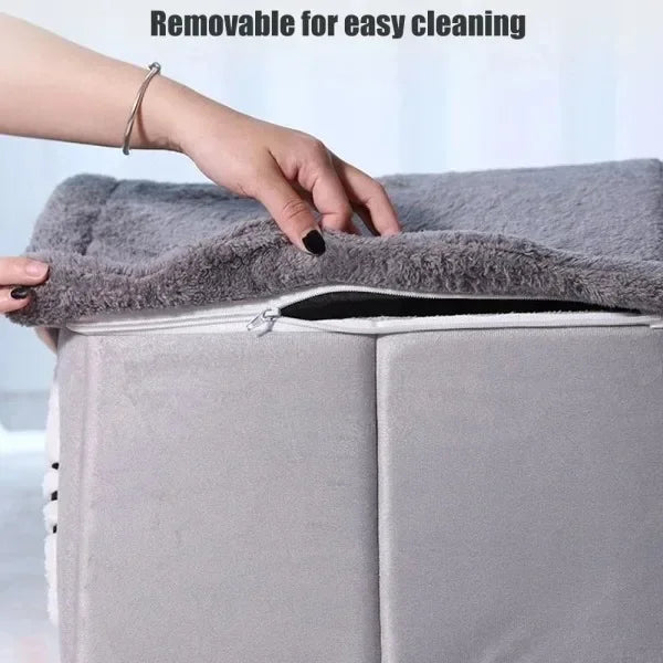 Casa de perro cálida para interiores, cama suave para mascotas, tienda de campaña, caseta para perros, cama para gatos, cojín extraíble y lavable, adecuada para las cuatro estaciones, universal