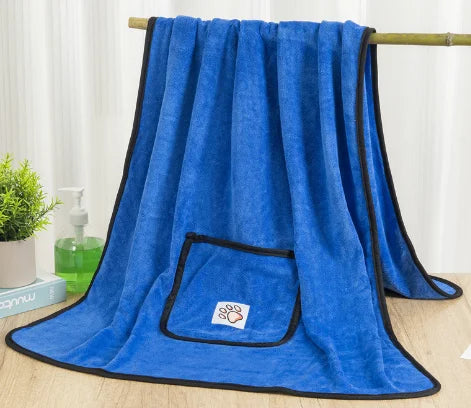 Pet Dog Towels for Drying Dogs, Super Absorbent Soft Microfiber Pet Bath Grooming Towel for Large Medium Small Dogs and Cats & M